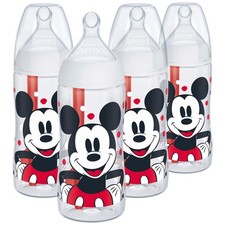 NUK Smooth Flow  Pro Anti-Colic Baby Bottle 10 Ounce 4 Pack, Mickey Mouse