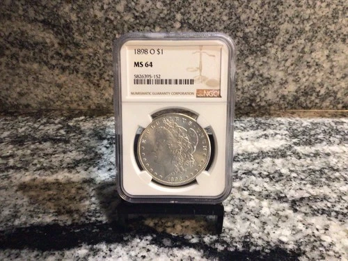 1898-O Morgan Silver Dollar NGC MS 64 Gorgeous White Coin Beautiful