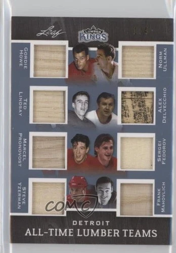 2016 Leaf Lumber Kings All-Time Team 8's Platinum /4 Gordie Howe Norm Ullman HOF