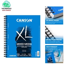 XL Mixed Media Art Pad - 9x12, 60 Heavyweight Sheets for Versatile Creativity