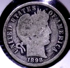 1898-P  BARBER SILVER DIME 10C