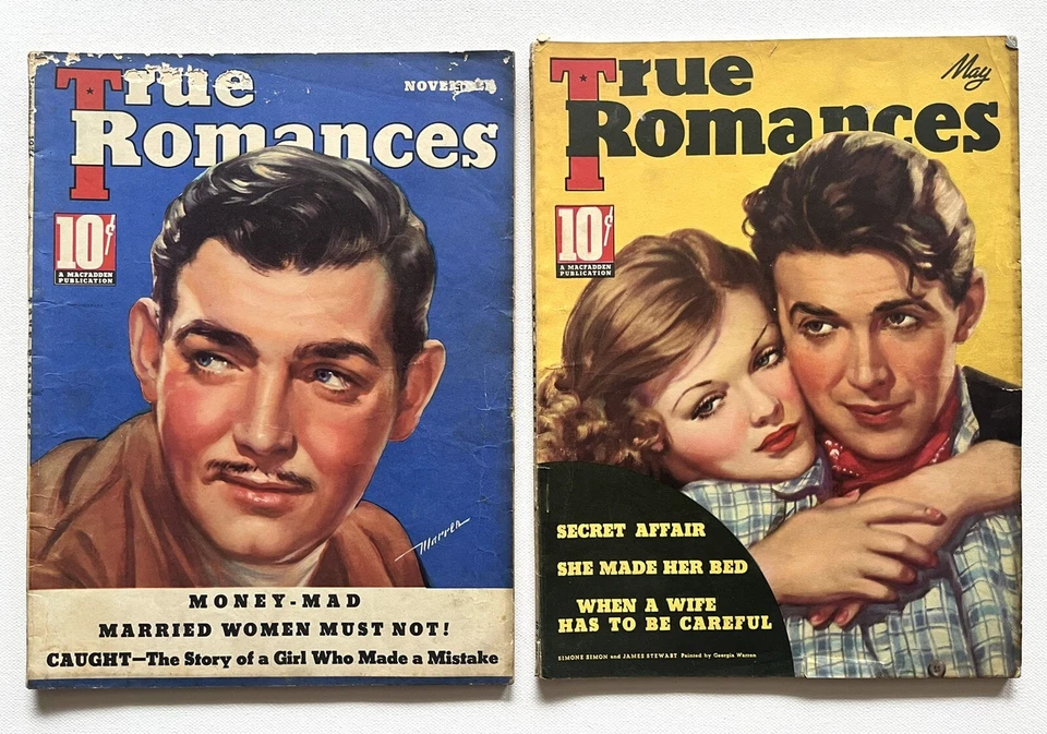 True Romance & True Story Vintage Magazine Lot 1930s Foto 2 de 4