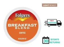 🆕☕ Folgers Breakfast Blend Keurig Coffee K-cups  