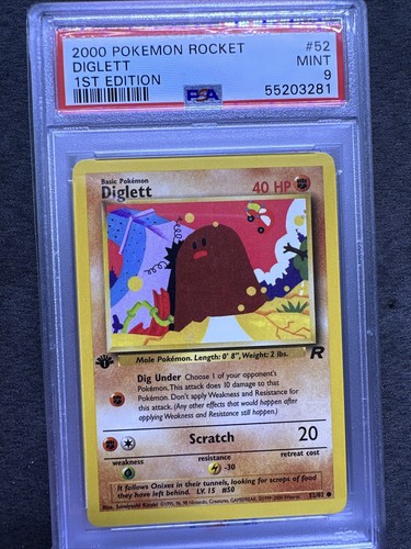 Diglett (1st Edition) graded PSA 9 for sale on eBay