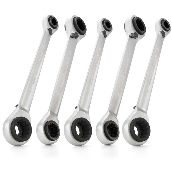 4-In-1 Doppel Ringratschen SchlüSsel 5X RingratschenschlüSsel 10 13 17 19 Mm-image
