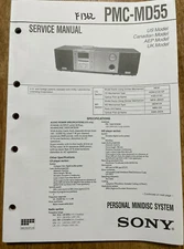 SONY PMC-MD55 PERSONAL MINI DISC SYSTEM ORIGINAL SERVICE REPAIR MANUAL