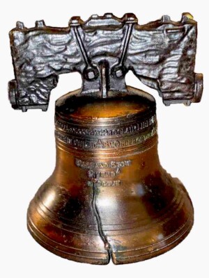 Vintage Liberty Bell Pass And Stow Brass Independence Proclaim Pensylvania Nice