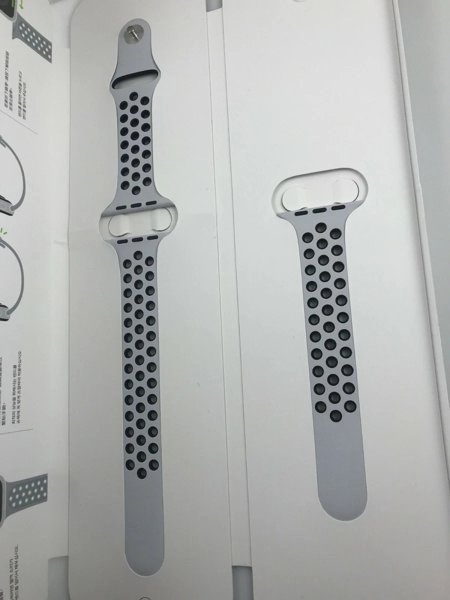 apple watch nike sport band pure platinum black