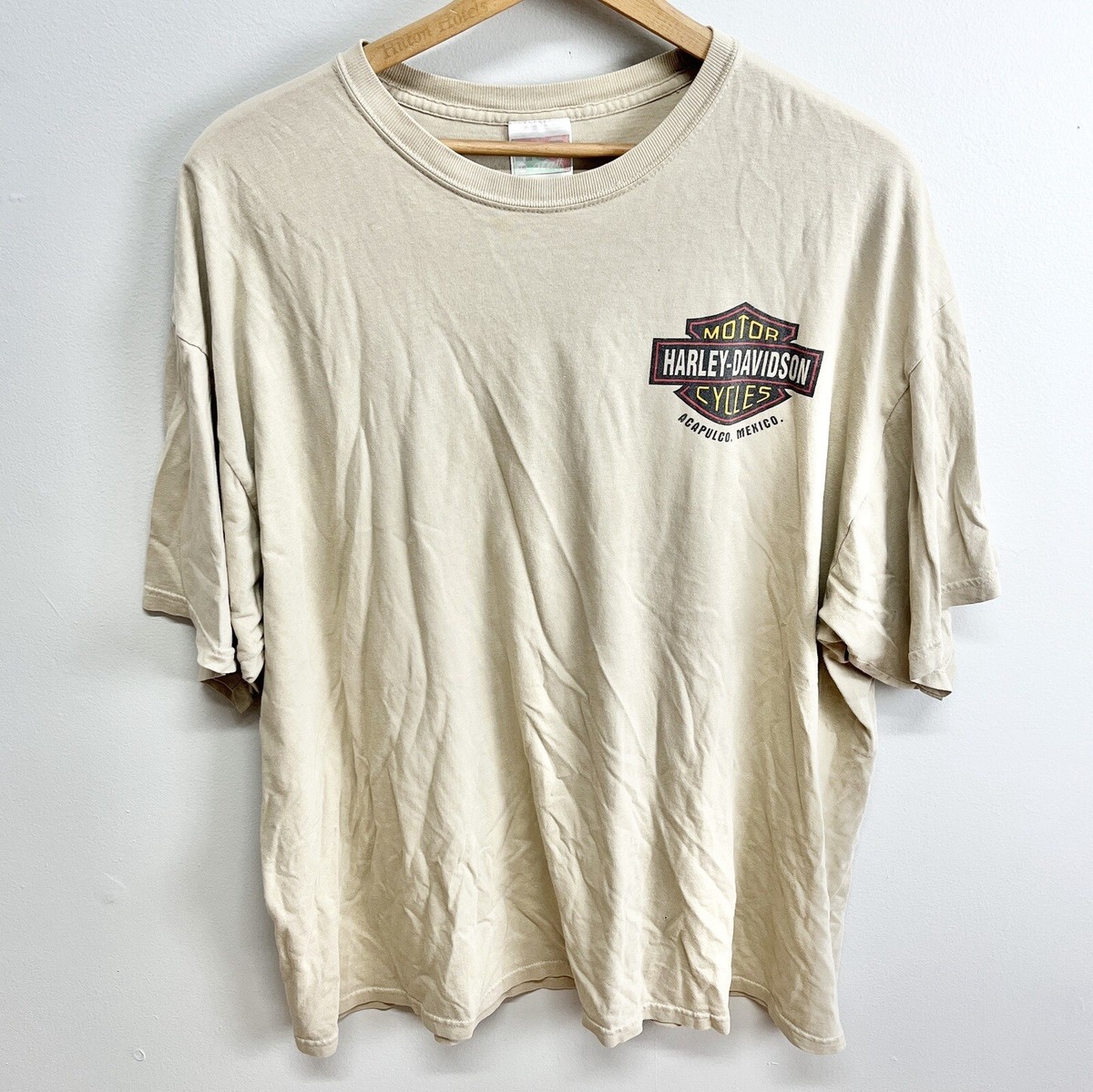 Harley-Davidson Acapulco Mexico Beige T-Shirt Men's 2XL | eBay