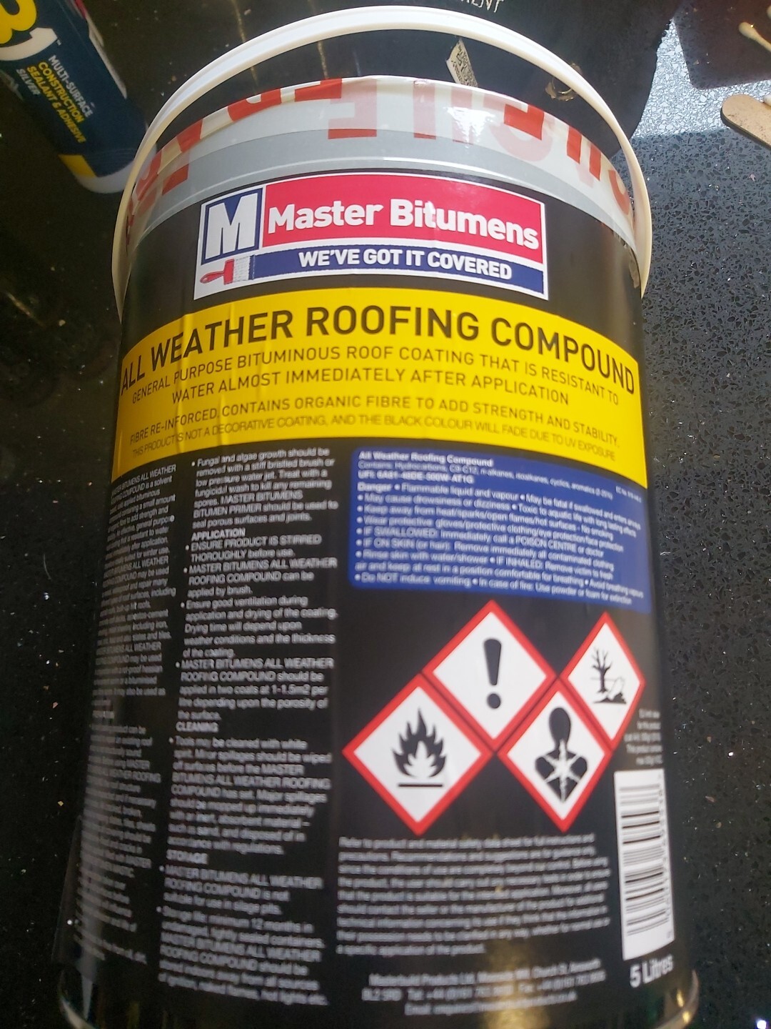 All Weather Roofing Compound Bitumen Waterproof Flat Roof Paint Coating
