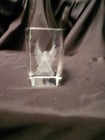 ANGEL INSIDE GLASS 3D ART PIECE PAPERWEIGHT BEVELED — photo 3