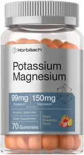 Potassium Magnesium Supplement Gummies | 70 Count |  Non-GMO | by Horbaach