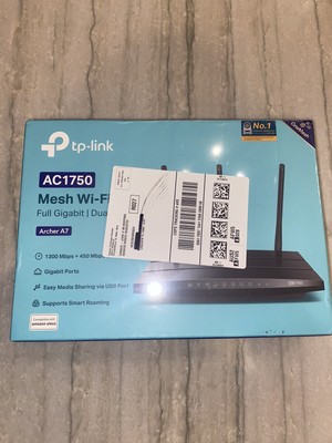 TP-Link Archer A7 AC1750 Dual-Band Wi-Fi 5 Router - Black