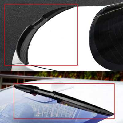 For Audi A3 A4 A5 A6 B7 B8 Carbon Fiber Black Look Trunk Roof Spoiler Lip Wing