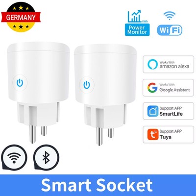 16A Smart Steckdose Tuya WIFI WLAN Home Socket Alexa Google Fernbedienung Timer