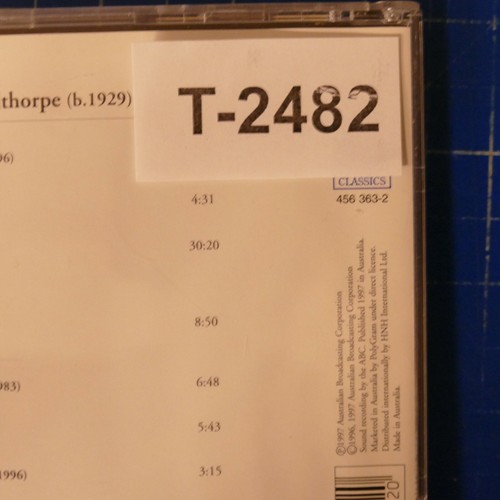 Peter Sculthorpe The Fifth Continent ABC Classics T-2482 - Bild 3 von 3