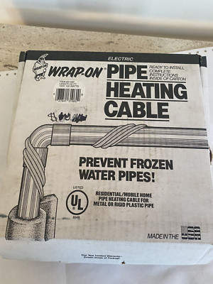 Wrap-On Pipe Heating Cable - 60 Foot, 120 Volt, 120 Watts - 38 Degree Thermostat