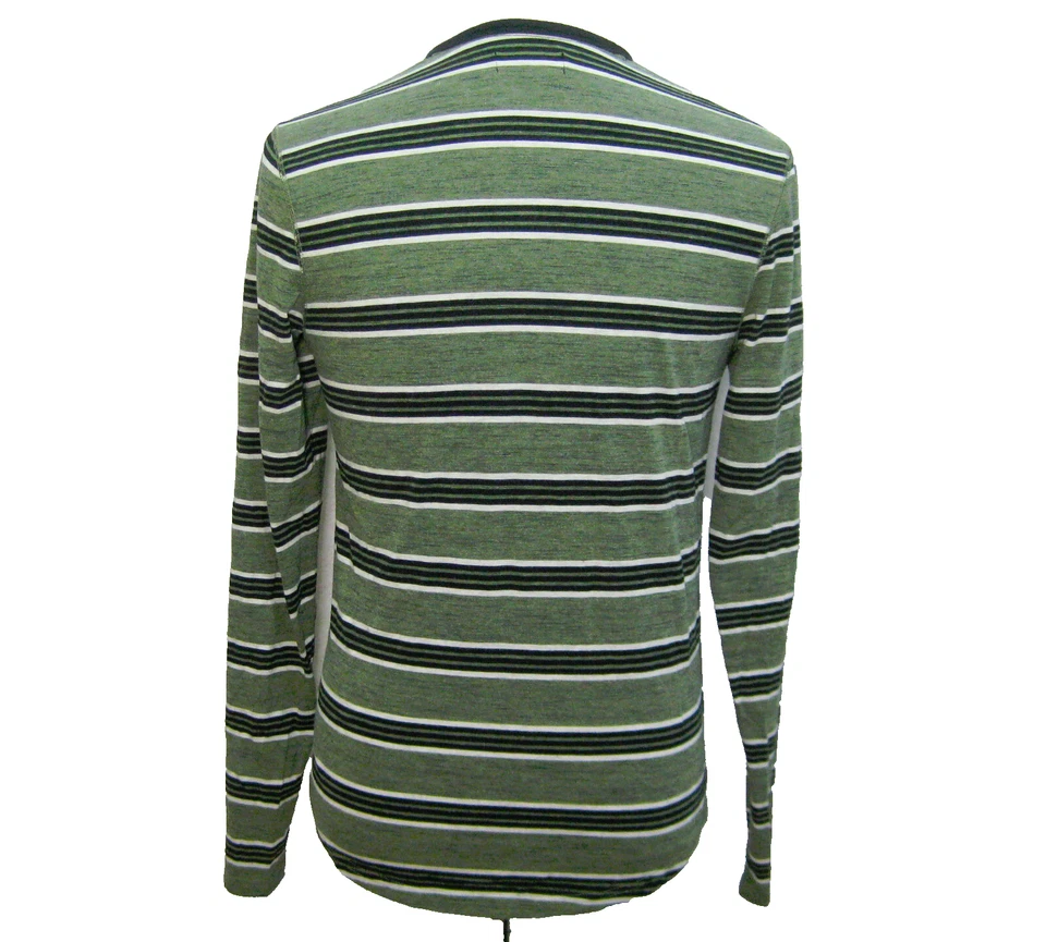 Camisa Henley Manga Larga Algodón OCEAN CURRENT Niño (Talla Grande) Rayas Verdes Foto 2 de 4