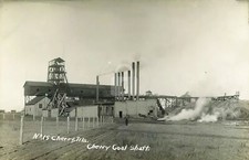 Copia postal de 3 RPPC Cherry Coal Mine Disaster Illinois 1909