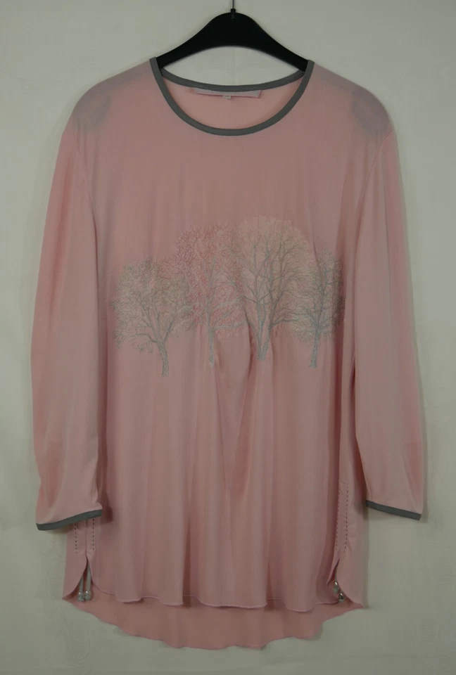LIZ MALRAUX COUTURE Stretch Blusen Shirt Rosa Edel Luxus Glitzer Größe 42/44 TOP - Bild 1 von 4
