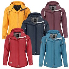 Dry Fashion Damen Funktionsjacke Greetsiel Jacke Anker-Print-Innenfutter Kapuze