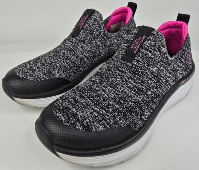 Skechers Women's 7 D-Lux Walker Quick Upgrade 149128 Black Casual Shoes Sneakers