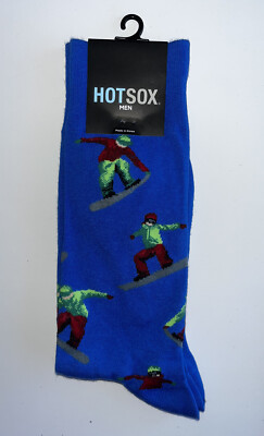 HotSox Blue Snowboarder Snowboarding Socks Mens Size 6-12.5