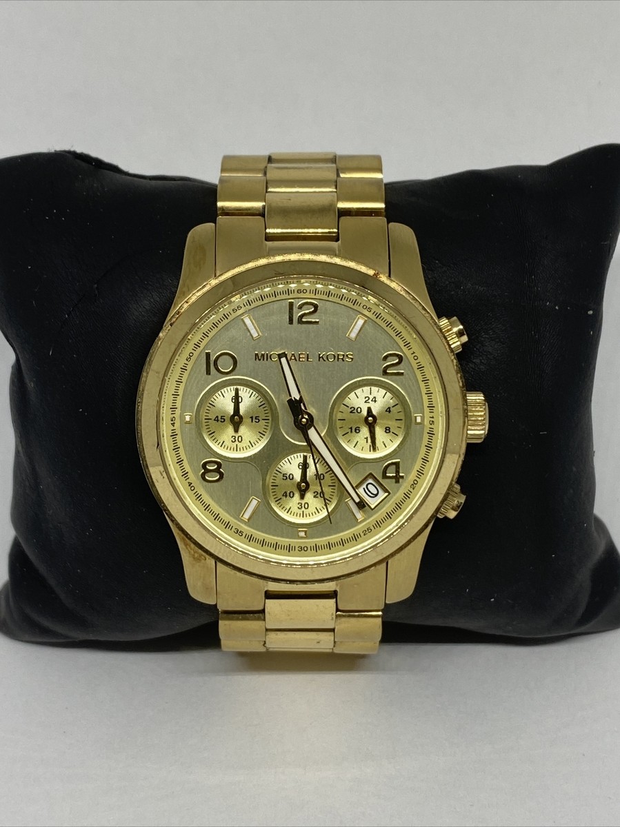 Michael Kors MK5055 Unisex Gold Stainless Steel Analog Dial  display picture 3