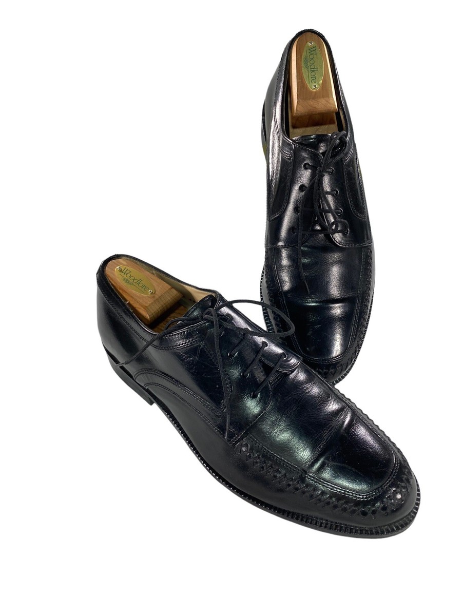 Stanley Blacker Mens Size 10.5 M Black Leather Shoe Lace Up  display picture 3