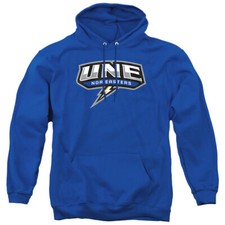 University Of New England Adult Pullover Hoodie Une Logo, Royal Blue, S-3XL