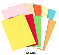 100 SHEETS A4 COLOURED CARD ~ 160GSM PRINTER COPIER CRAFT CARD - SELECT A COLOUR