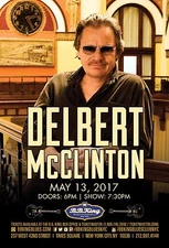 DELBERT MCCLINTON 2017 NEW YORK CONCERT TOUR POSTER - Blues / Roots Rock Music
