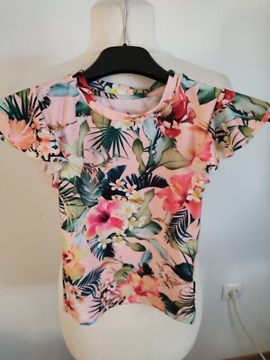 MOLO recycled UV 50+ Shirt NEONA Hawaiian Flowers Gr. 98/104 122/128 134/140 NEU