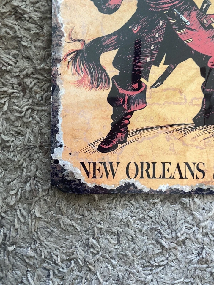 Póster de metal de atracción de parques Disney - Piratas del Caribe 12x8 Foto 2 de 4