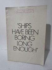 1969 Nuevo catálogo Cunard Queen Elizabeth 2: “Los envíos han sido aburridos lo suficientemente largo”
