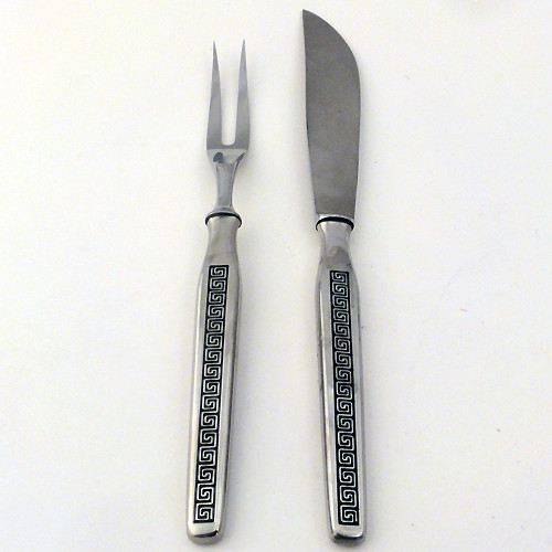 GREEK KEY by Prinz Solingen 2 PIECE CARVING SET NEW NEVER USED made in Germany - Picture 1 of 3