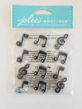 Jolees Boutique Music Note Cabochons Scrapbooking stickers 
