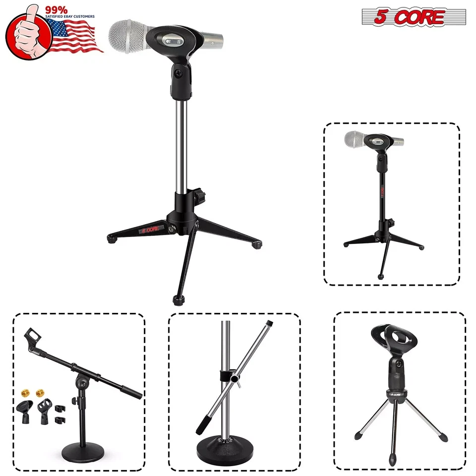 5 CORE 5Core Adjustable Desk Microphone Stand Multifunctional Table Mic Stands