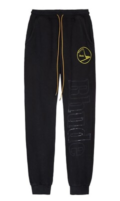 RHUDE Racing Logo Sweat Pants Black/blue Sz Xl Brand New W/ Tags
