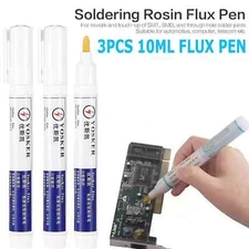3X 10ml 951 Soldering Rosin Flux Pen Free-cleaning For Soldering Solar Panel