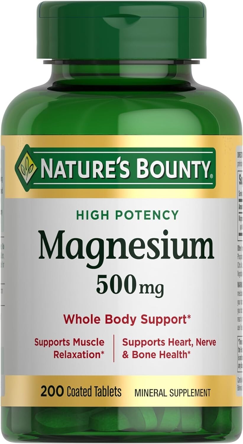Nature's Bounty Magnesium 500mg Mineral Supplement - 200 Pieces