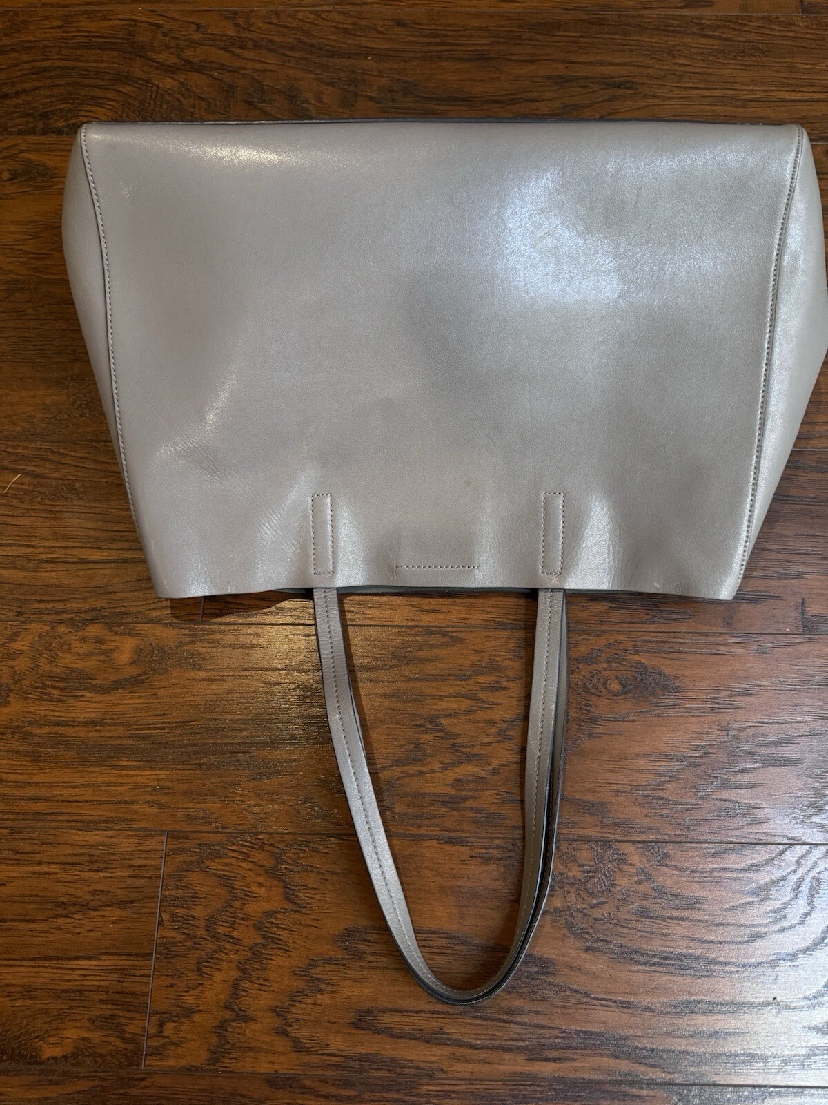 Banana Republic Larkin Leather Tote Bag Large Purse In Grey