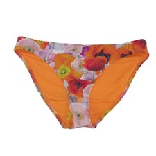 Aerie Full Coverage Bikini Bottom Women's Size Medium Simply Orange Floral Swim