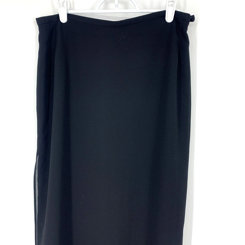 JS Collections Long Black Women's Skirt Size 10 Made in Canada Maxi - Picture 2 of 10