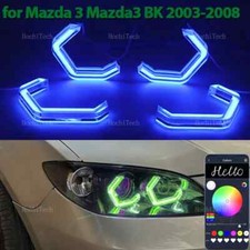 M4 Style Led Angel Eyes Kit Ring Rgb Colors App Control For Mazda 3 Bk 2003-2008 M4 Style Led Angel Eyes Kit Ring Rgb Colors App Control For Mazda 3 Bk 2003-2008