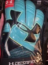 Under Armour Desafio Pro FS GoalKeepers Gloves New Size 10 Teal Punch/Black