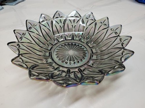 carnival glass bowl 10 inches / r4 d19