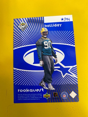 53970 	1998 UD Choice Starquest/Rookquest Blue #SR4 Brett Favre Vonnie Holliday - Picture 2 of 3