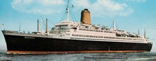 Rar Dampfer Schiff MS TS Bremen coloriert um 1960 Verlag Chr. Büsing