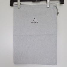 AQUATALIA Drawstring Cotton Dust Travel Storage Bag Gray 11" X 15"